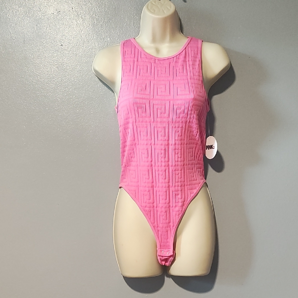 Pink Sleeveless Bodysuit